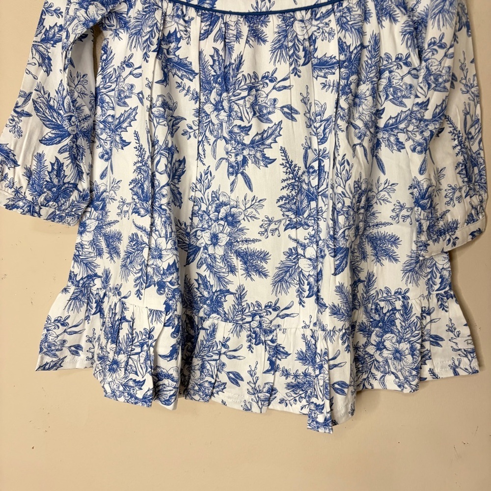 NWT RUFFLE BUTTS Winter Bliss Toile Ruffle Hem Dress, 2T - Picture 4 of 12